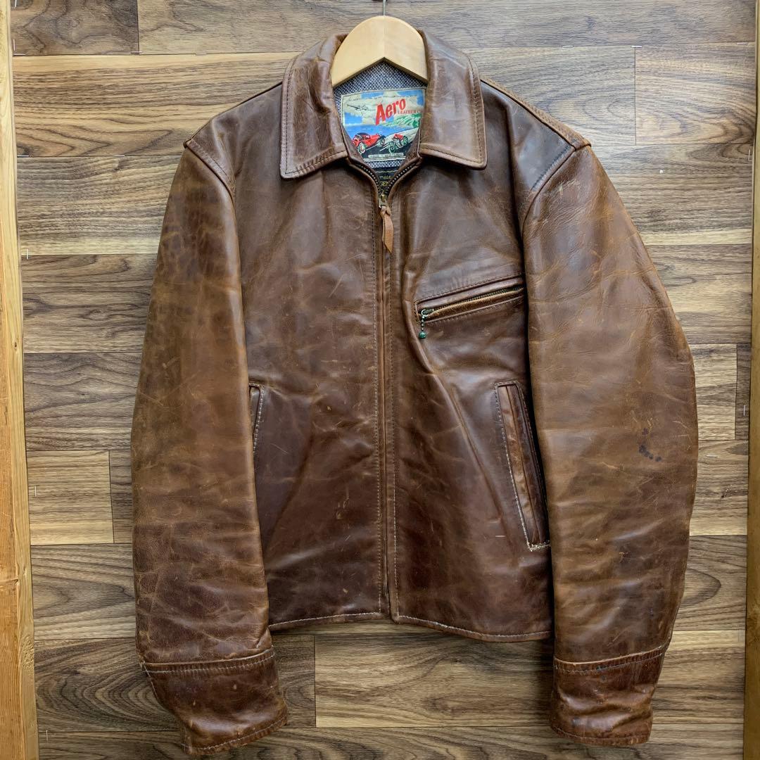 中古 AERO LEATHER Halfbelt シングルライダース