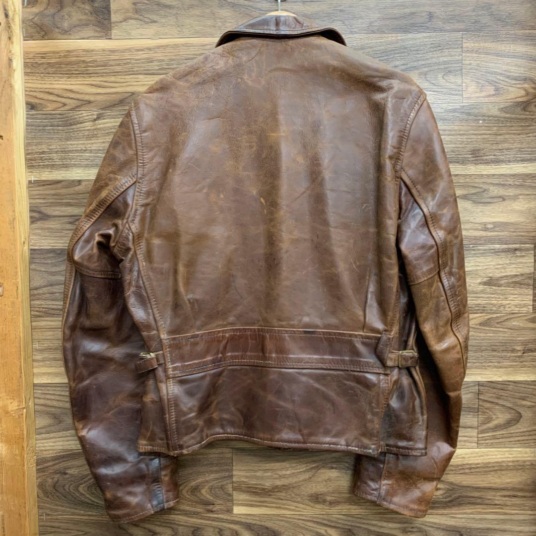 中古 AERO LEATHER Halfbelt シングルライダース