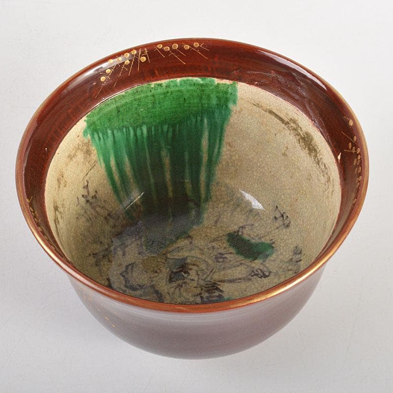 豊楽焼　四代豊助造　木具写し　鉢　共箱　C　6726C