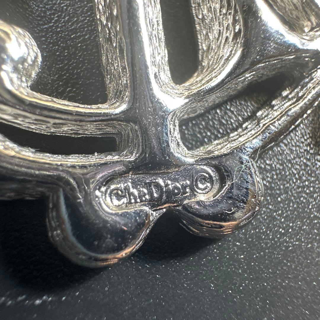 【vintage】ディオール　ラインストーン　エンブレム　ロゴブローチ