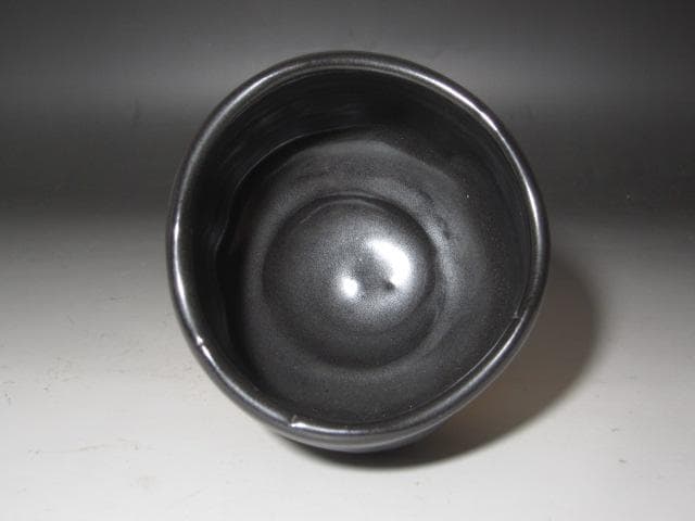 ☆　北大路魯山人　瀬戸黒茶碗☆y474