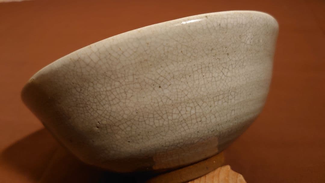 李朝　青磁　朝鮮陶器　アンティーク李朝　抹茶碗　金沢茶道家放出品　１客