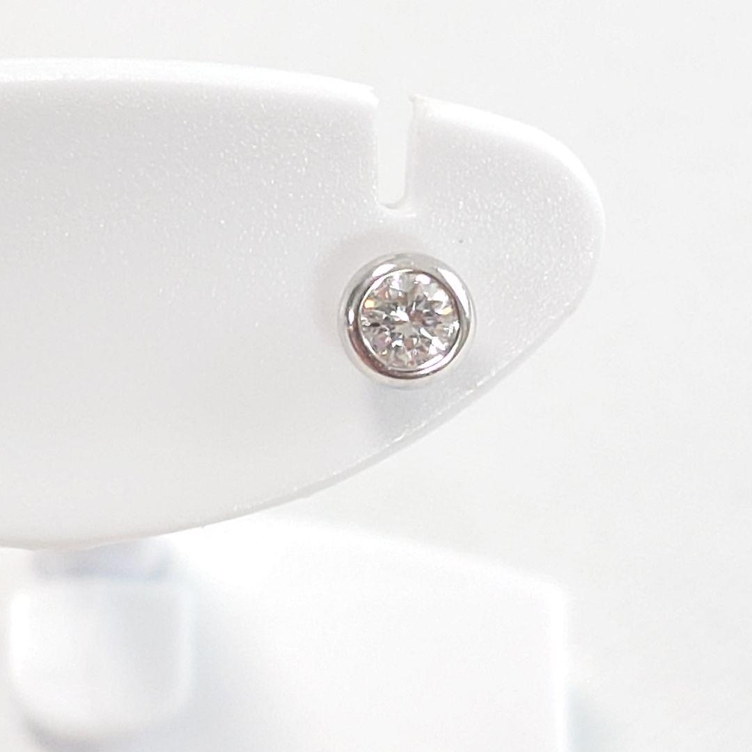 【美品】ティファニー Pt950 バイザヤード ダイヤモンド ピアス 7015