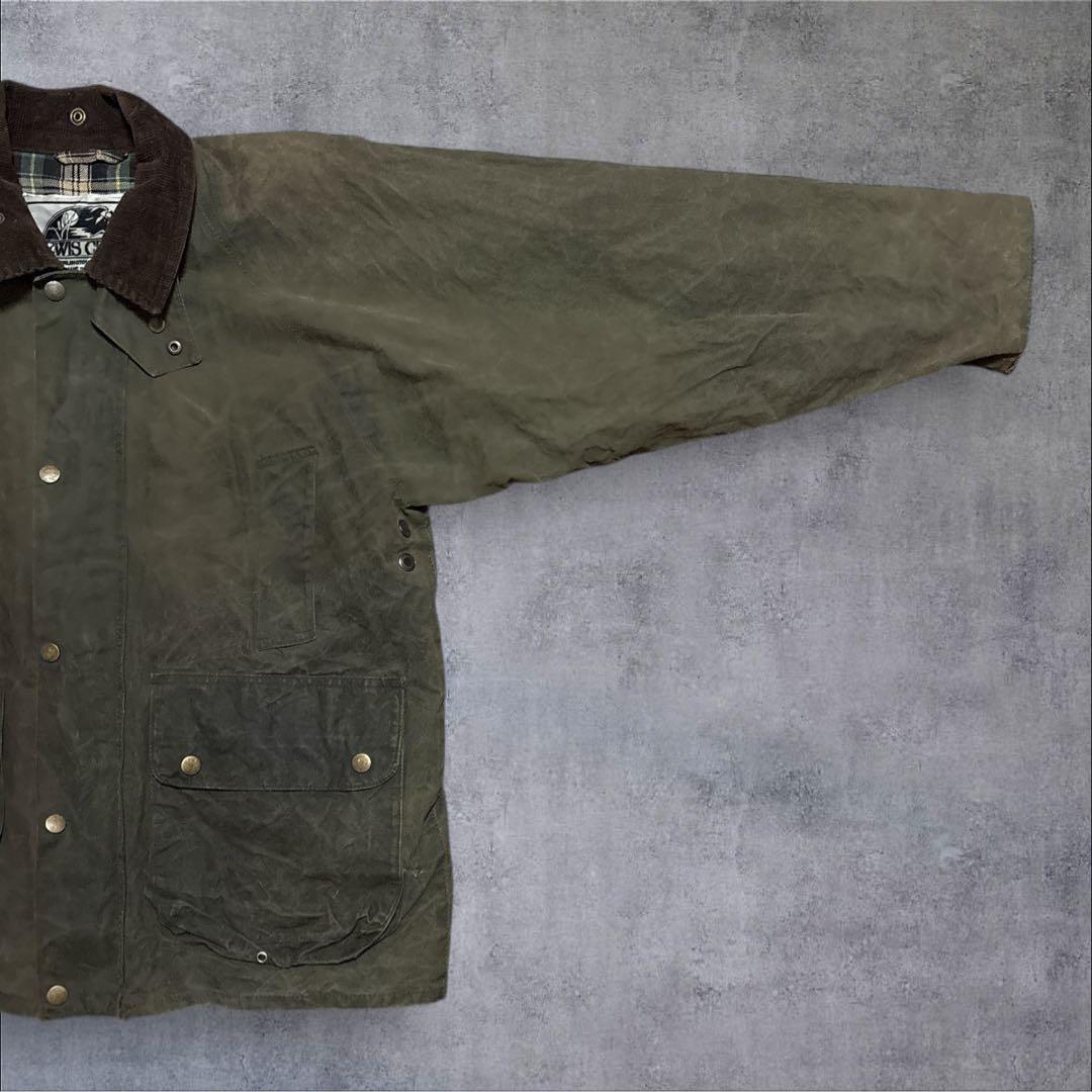 雰囲気抜群　LEWIS CREEK オイルジャケット　襟レザー