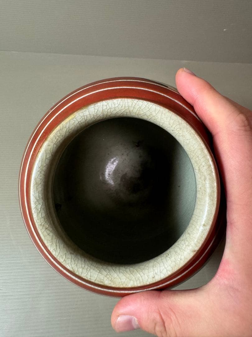 2858 九谷焼　山水人物文　花瓶