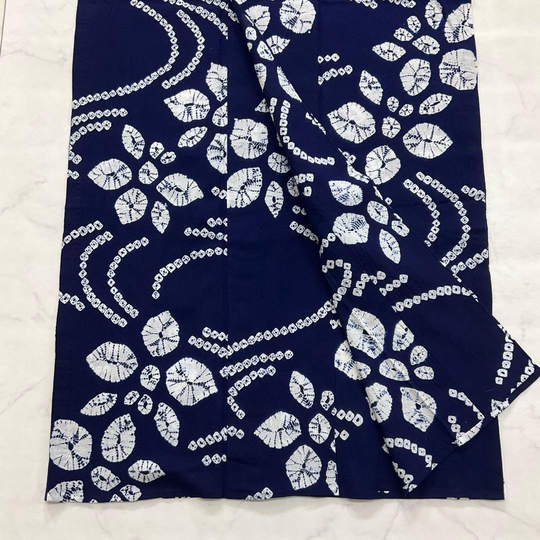 厳選◆夏物浴衣◆未使用同然◆有松鳴海絞り木綿◆総手絞り◆仕付け裄69丈161.5