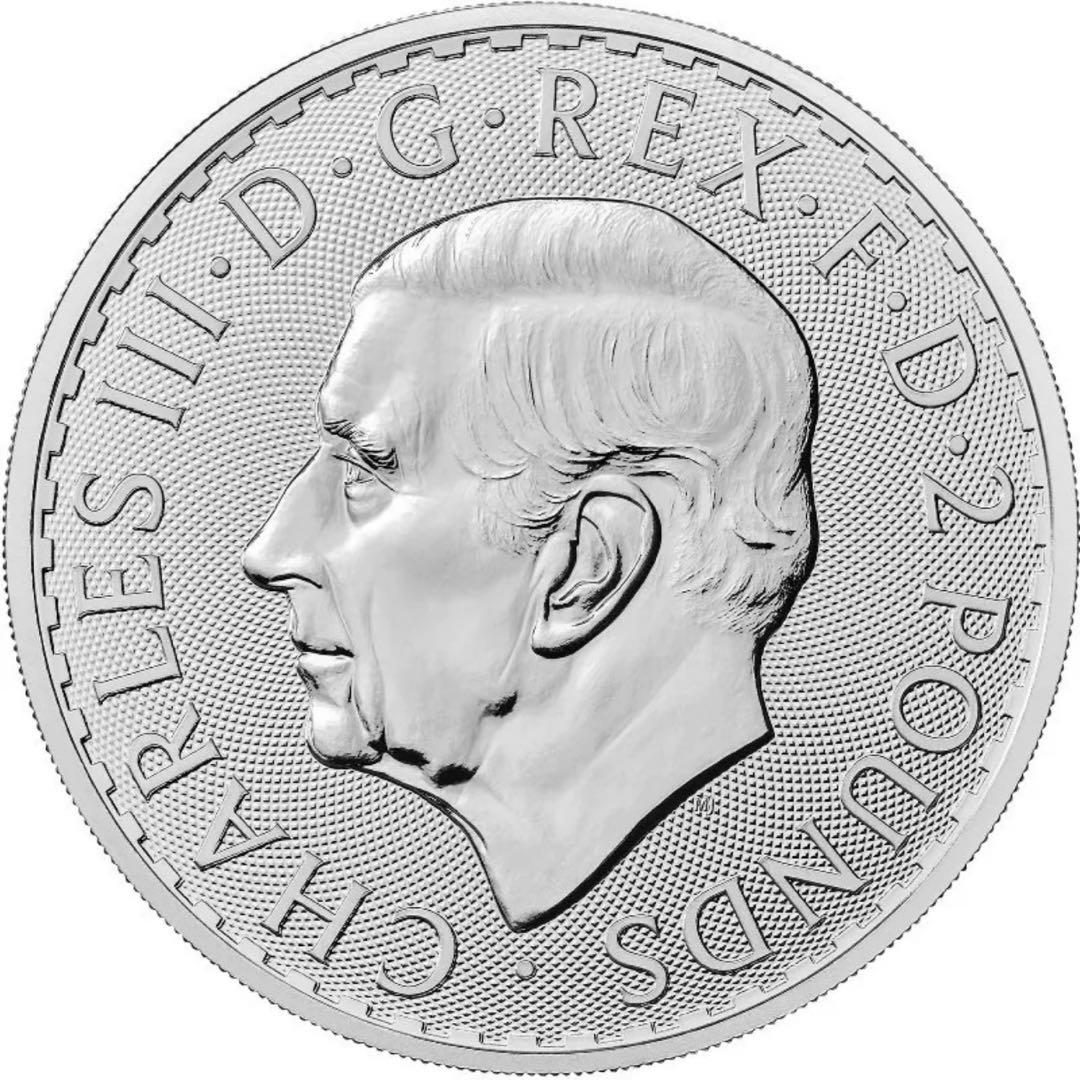 世界100枚限定 イギリス ブリタニア 銀貨 カラー 女神と自然の調和：春の森