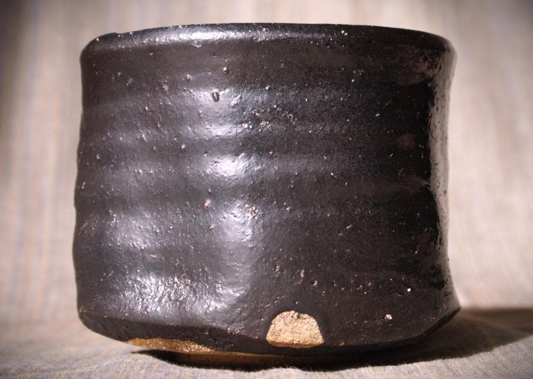 人気作家★大前悟★引き出し黒茶碗★共箱・共布