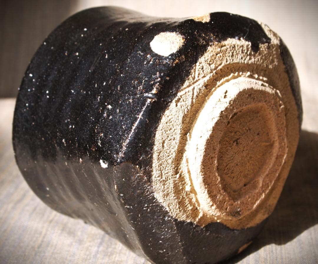 人気作家★大前悟★引き出し黒茶碗★共箱・共布