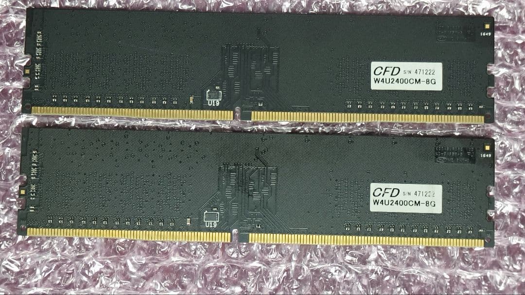 DDR4 8GBx2枚 16GB pc4-2400 動作確認済み ①