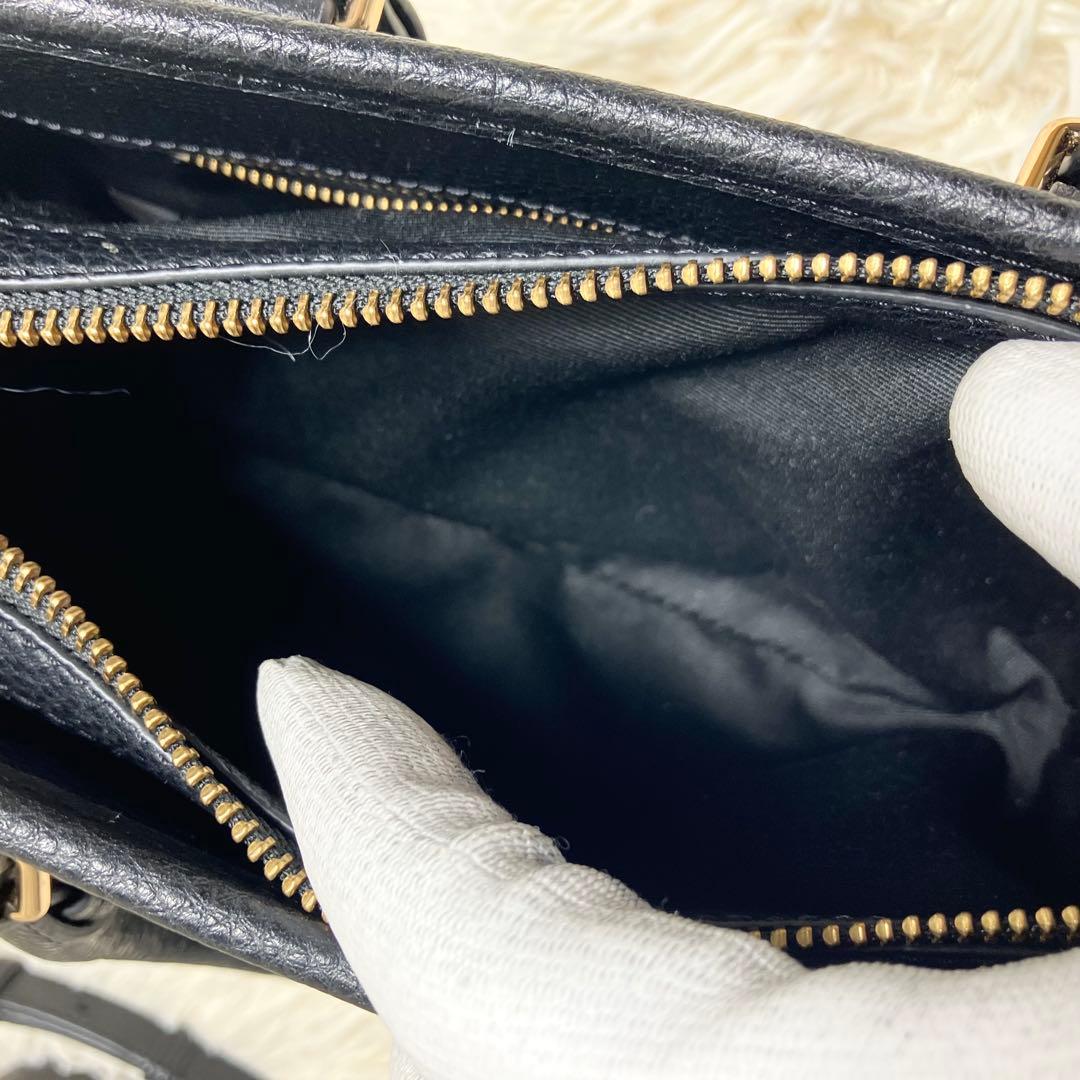 【新品同様】 MARC JACOBS ハンド 2way レザーブラック