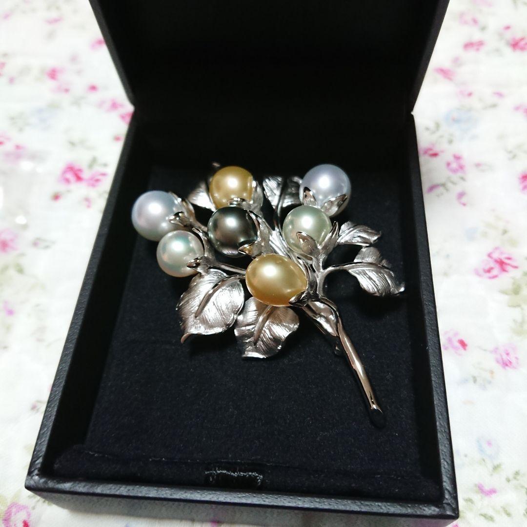 ばにらあいす　GSTV 真珠ブローチ