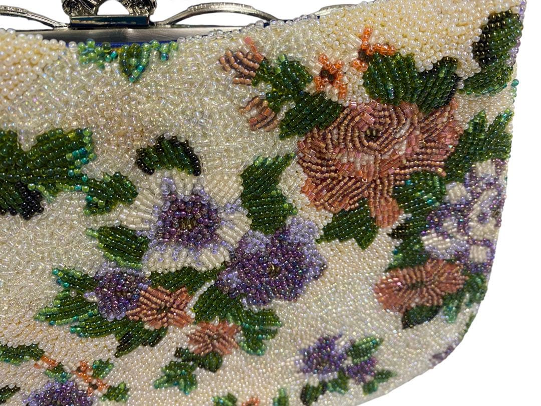 希少　ピーズハンドバック　刺繍ビーズ