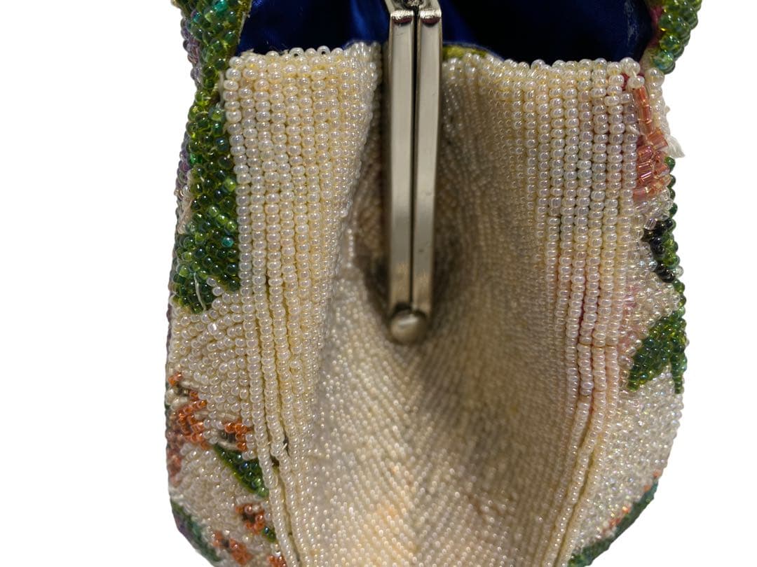 希少　ピーズハンドバック　刺繍ビーズ