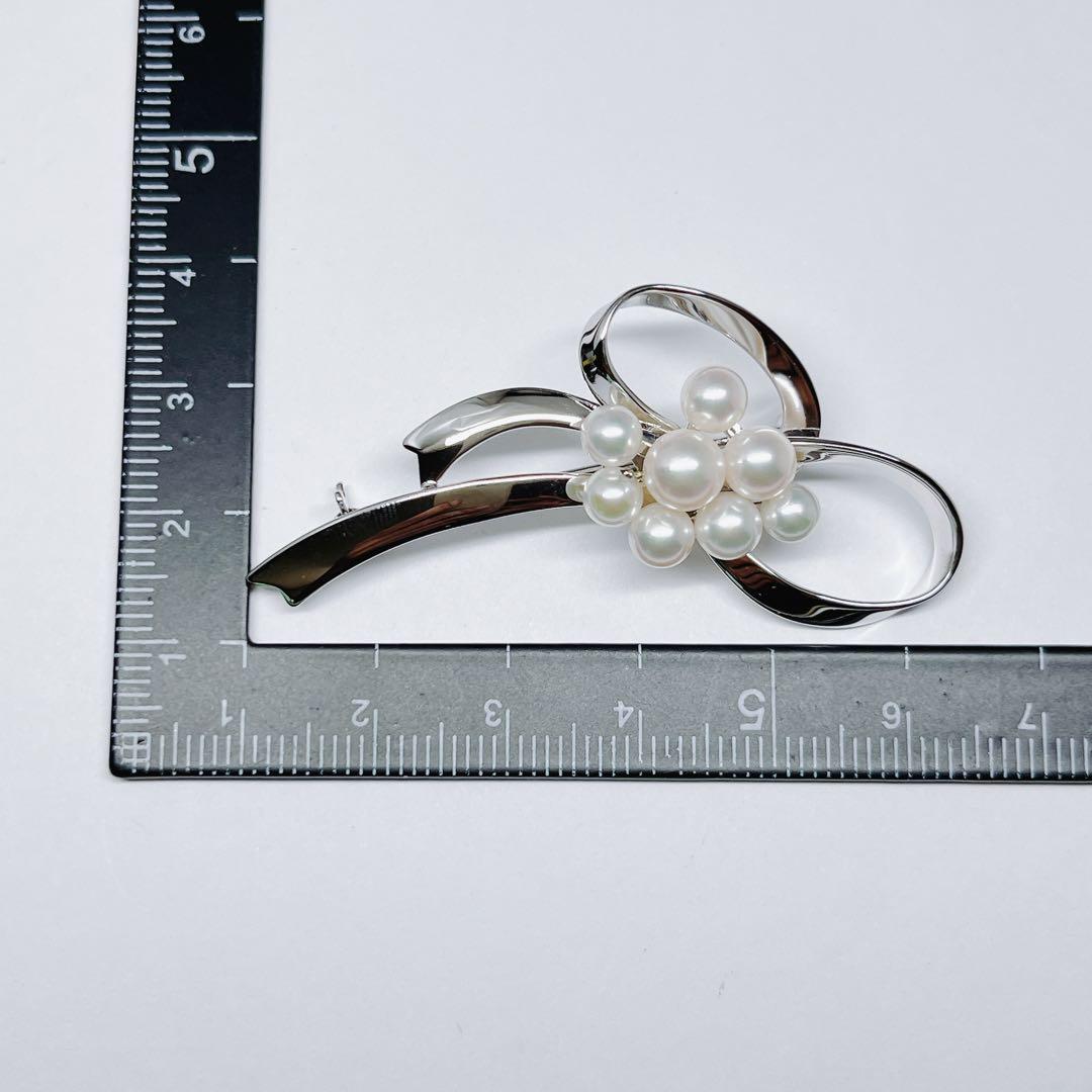 【未使用品】✨MIKIMOTO ミキモト パール　ブローチ　リボン　フラワー
