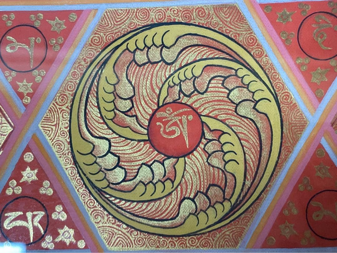 チベット マンダラ 額縁 インテリア アート