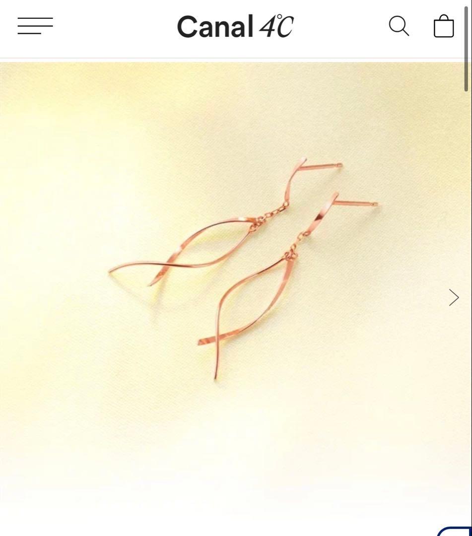 カナル ４℃ ピアス k10 ウェーブ