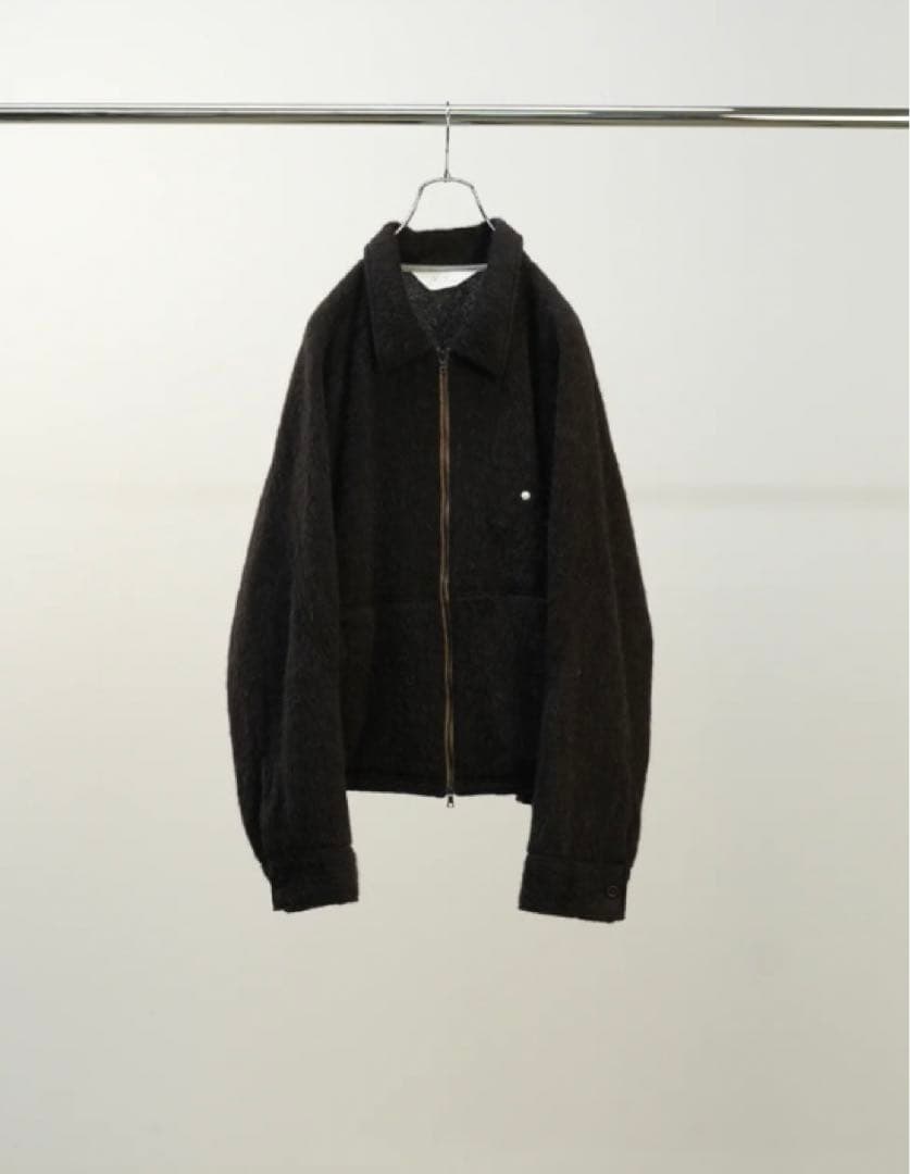 ancellm（アンセルム） SHAGGY ZIPUP SHIRT(BROWN)