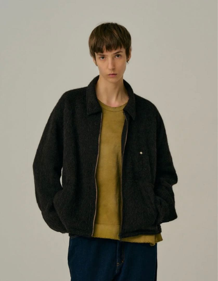 ancellm（アンセルム） SHAGGY ZIPUP SHIRT(BROWN)