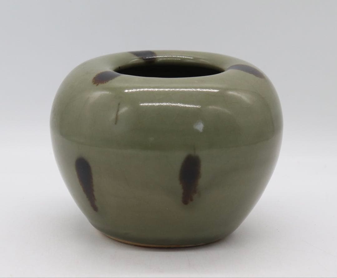 中国　龍泉窯　筆洗　飛青　青磁　送料込み250520