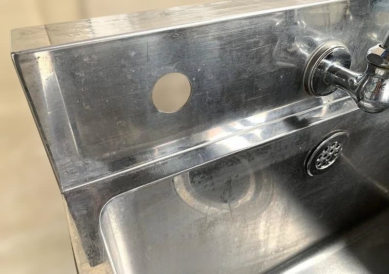 業務用ステンレス製1槽式シンク 流し台 バックガード・水栓付 厨房