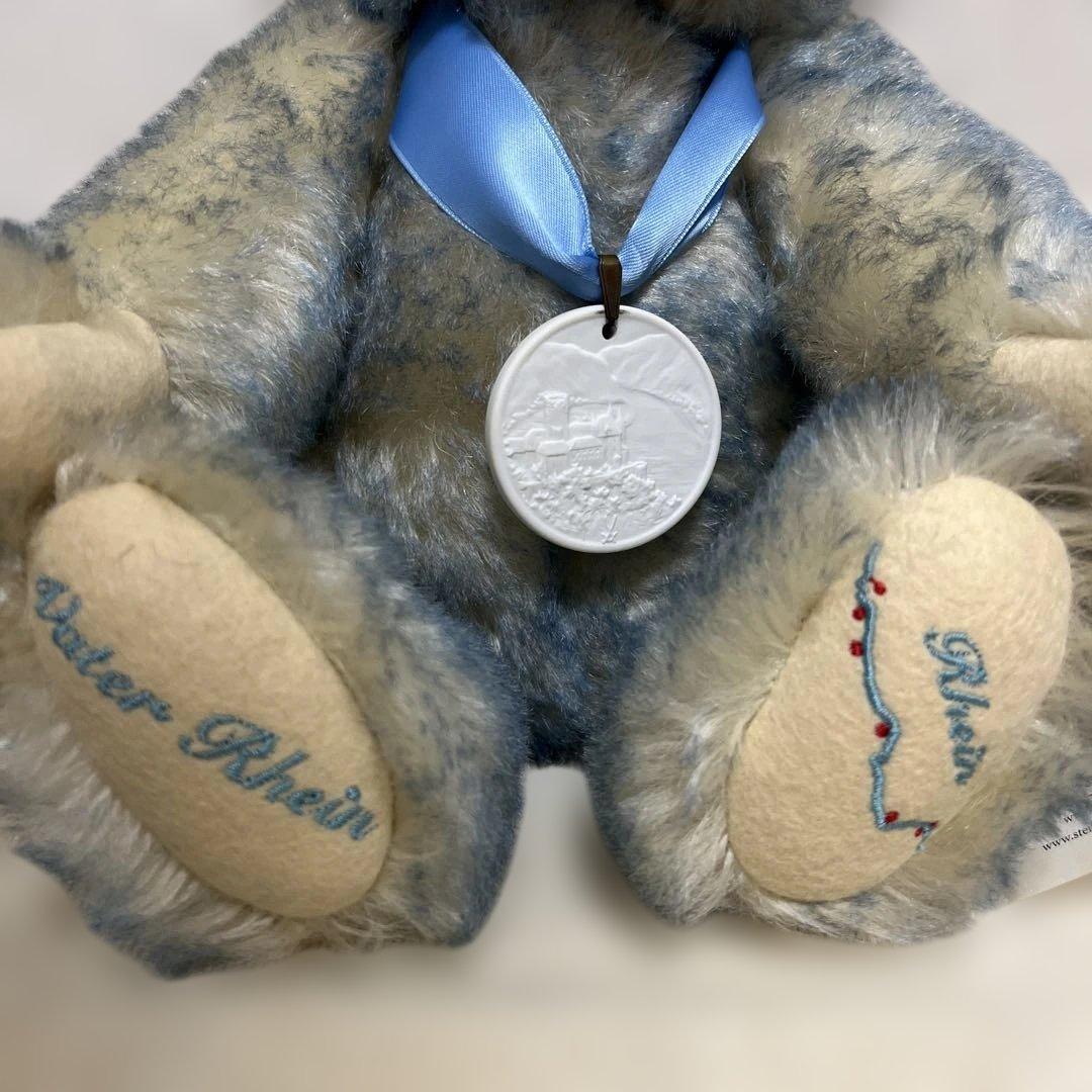 シュタイフ 箱入り ブルー 刺繍 新品未使用 テディベア 限定 白タグ