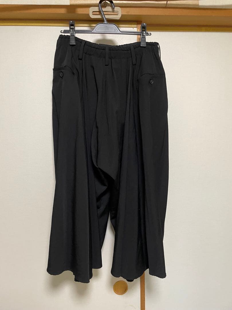[レア] ヨウジヤマモト 19SS ウールギャバジンカラスパンツ