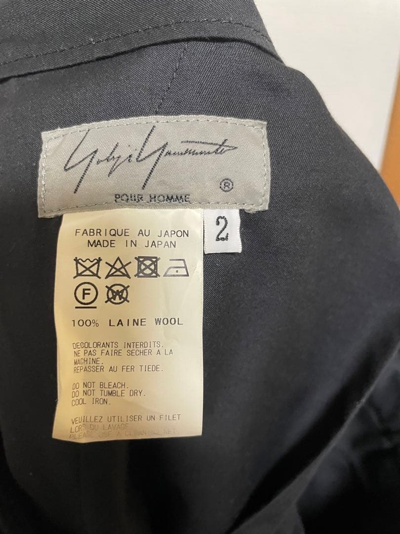 [レア] ヨウジヤマモト 19SS ウールギャバジンカラスパンツ