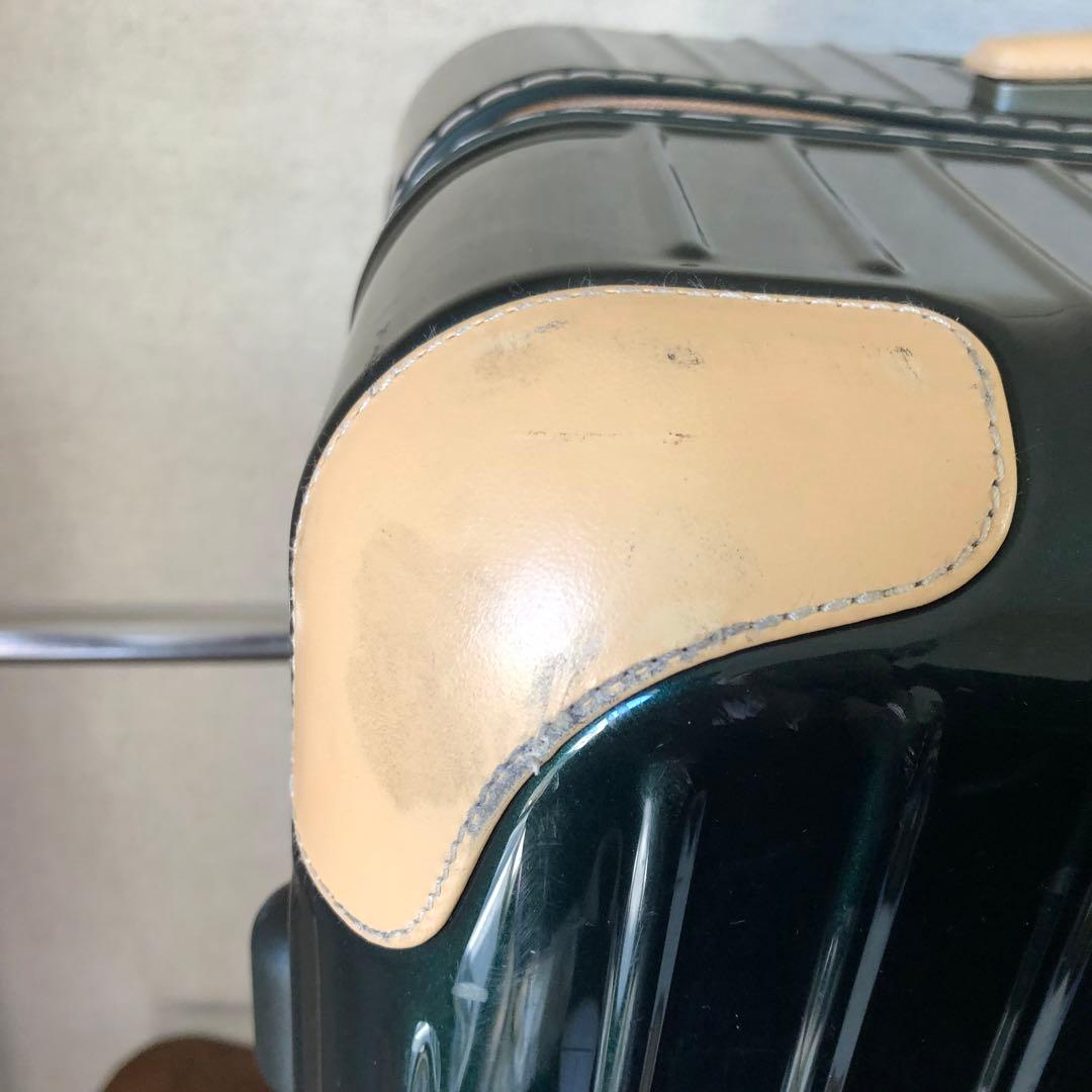 希少 RIMOWA リモワ ボサノバ 70L 4輪 キャリー グリーン レザー