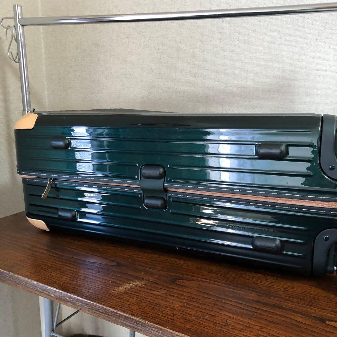 希少 RIMOWA リモワ ボサノバ 70L 4輪 キャリー グリーン レザー