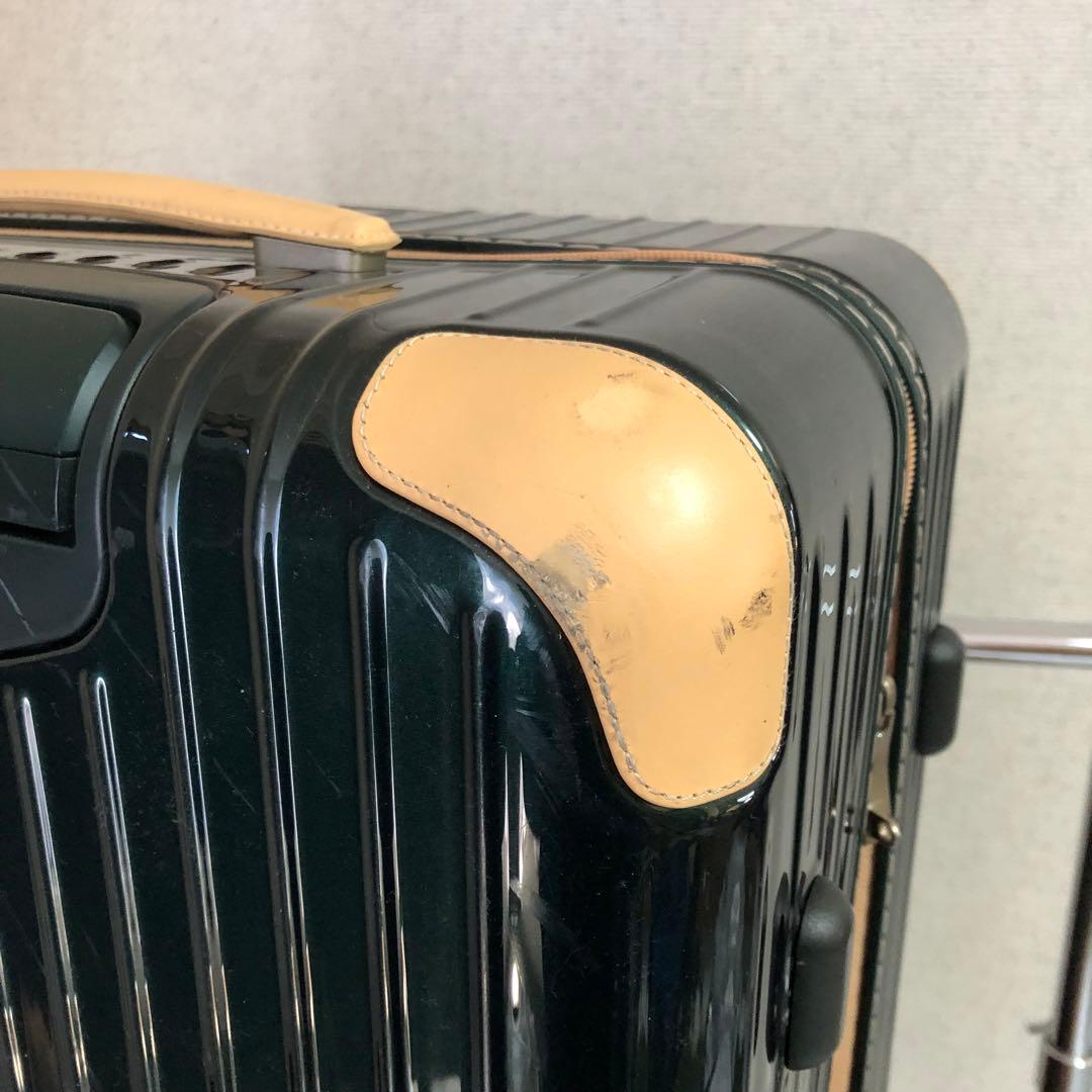 希少 RIMOWA リモワ ボサノバ 70L 4輪 キャリー グリーン レザー