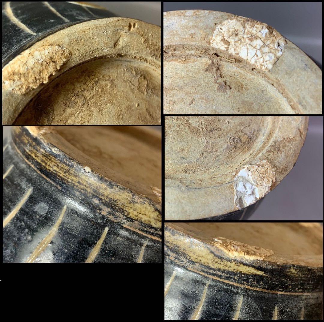 中国 花鳥蝶の絵瓶　u6230906