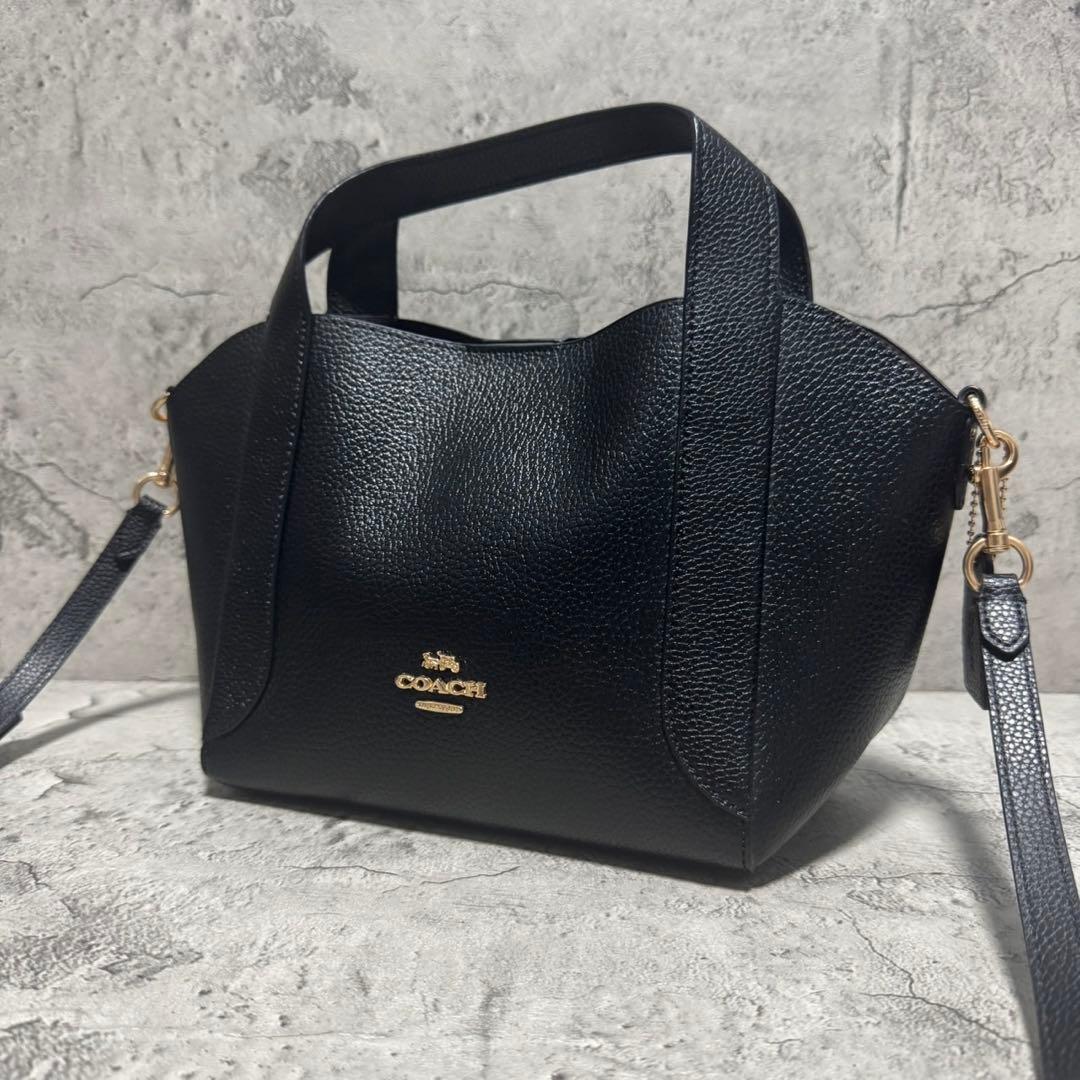 未使用級✨️コーチ 2way ショルダーバッグ ハドリー ホーボー21 レザー 黒