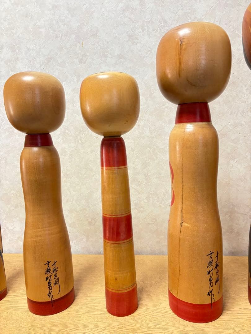 伝統的な木製こけし人形6体セット