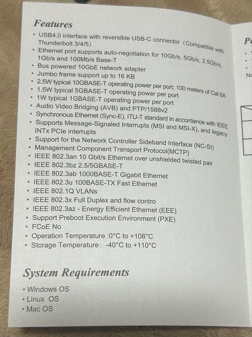 IOCREST 10GbE 10Gbps USB 有線LANアダプター