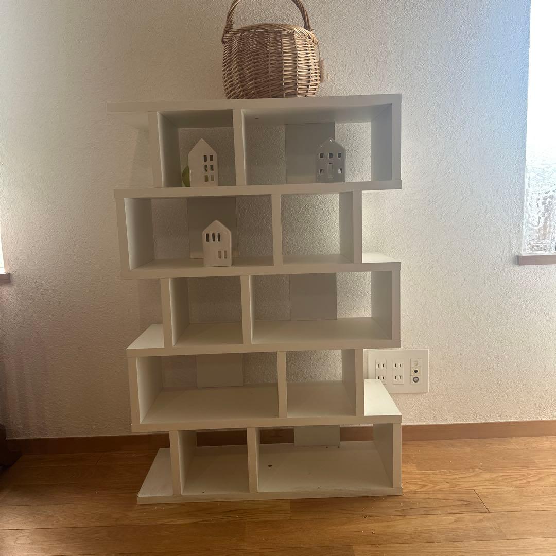 ホワイト 木製 飾り棚