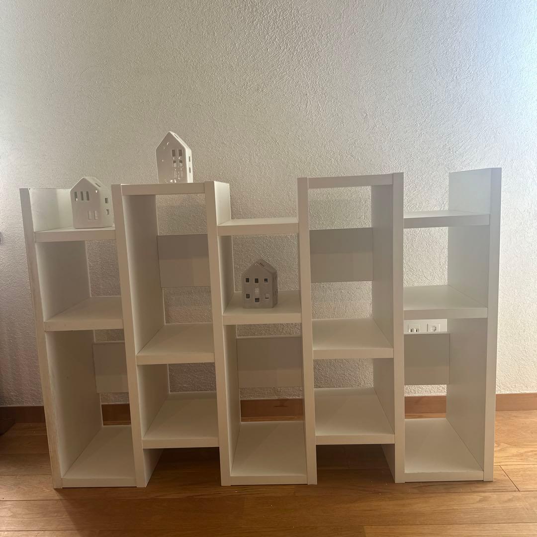 ホワイト 木製 飾り棚