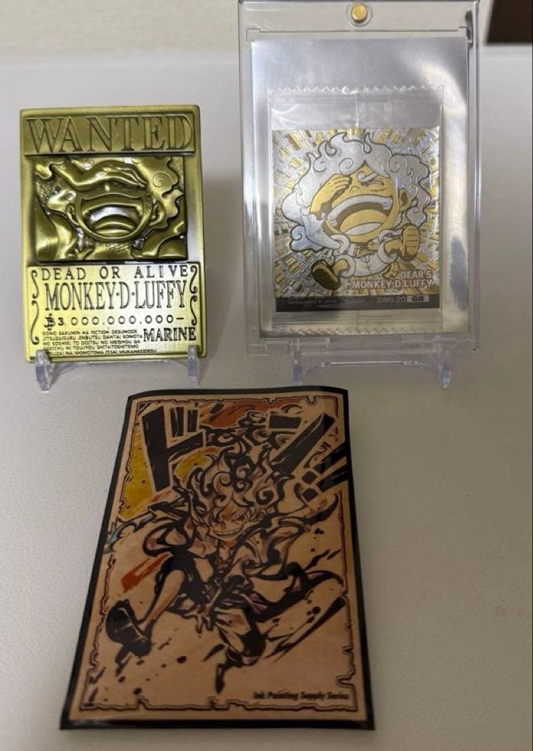 ワンピース手配書ポスター　金属プレート　ルフィ　ギア5
