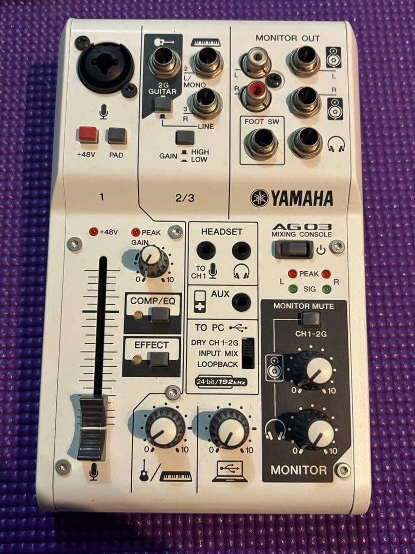 【配信スターターセット】YAMAHAミキサー　AG03 ケーブル、配信機材付き