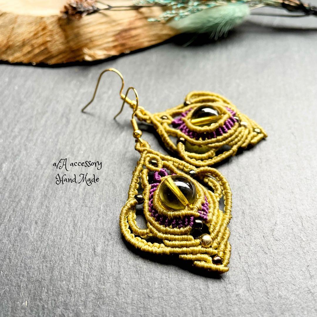 301 「butterfly」　マクラメチョーカー　ターコイズ