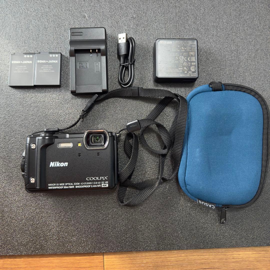 Nikon COOLPIX W300 BLACK 防水コンパクトカメラ