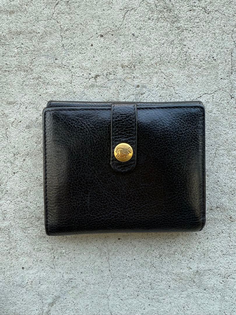 (本日限り)12000円即日発送手配可IL BISONTE 二つ折り財布 黒