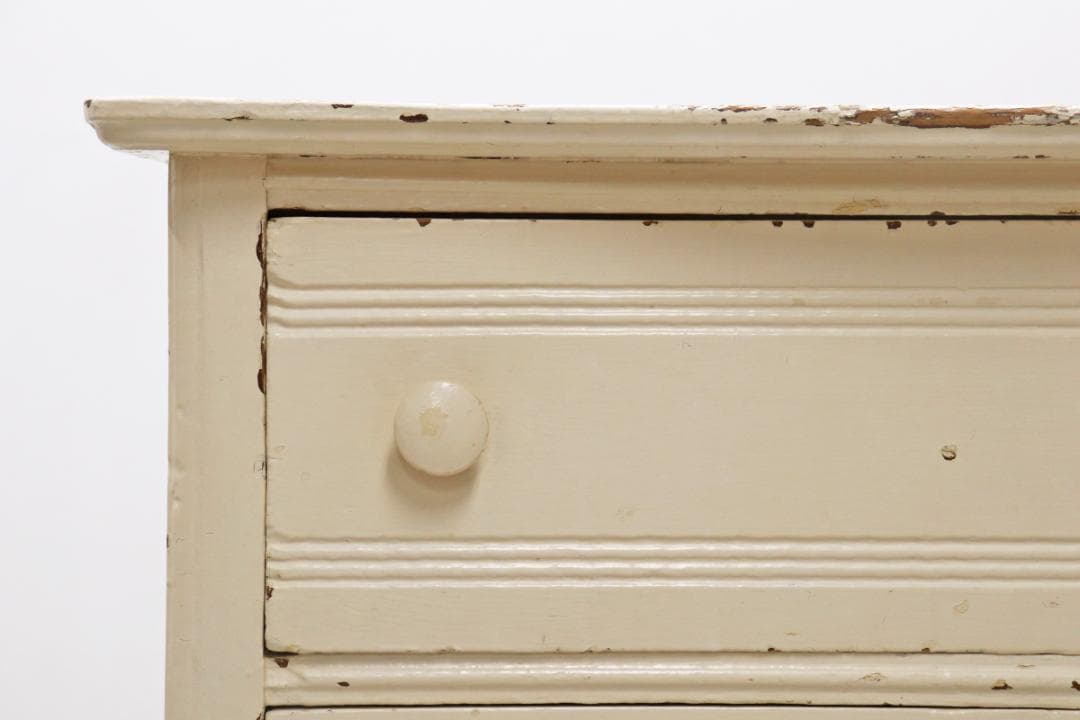 ヴィンテージ ホワイト ペイント クラシカル サイドボード キャビネット 収納