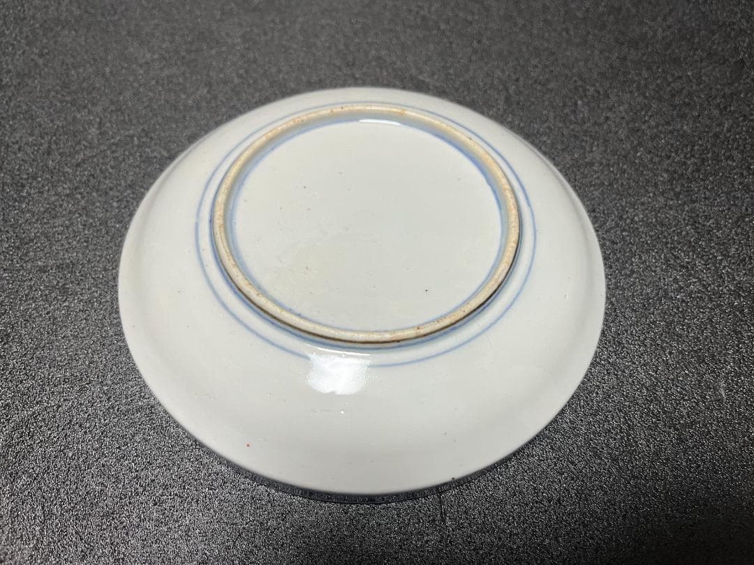 古伊万里　金襴手　金彩　松鶴図　銘々皿　皿　寿　9客