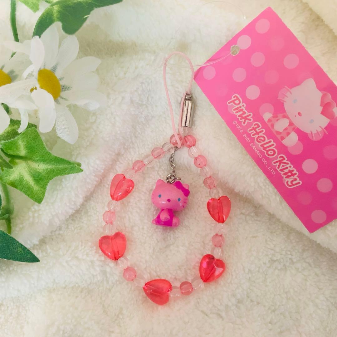 ☆レア☆キティ　ピンクハローキティ　横向き　PINK　ストラップ　2001