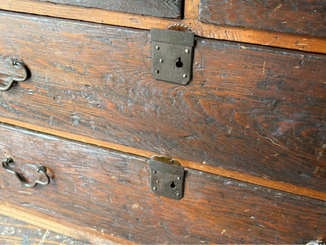 ダイヤガラス ミニ箪笥 インテリア 昭和レトロ 当時物 古道具