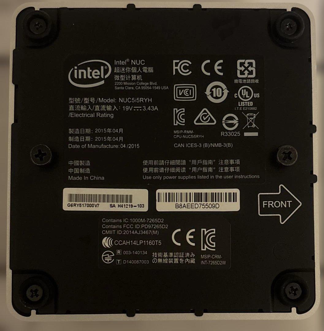 インテル NUC5i5RYH 小型パソコン