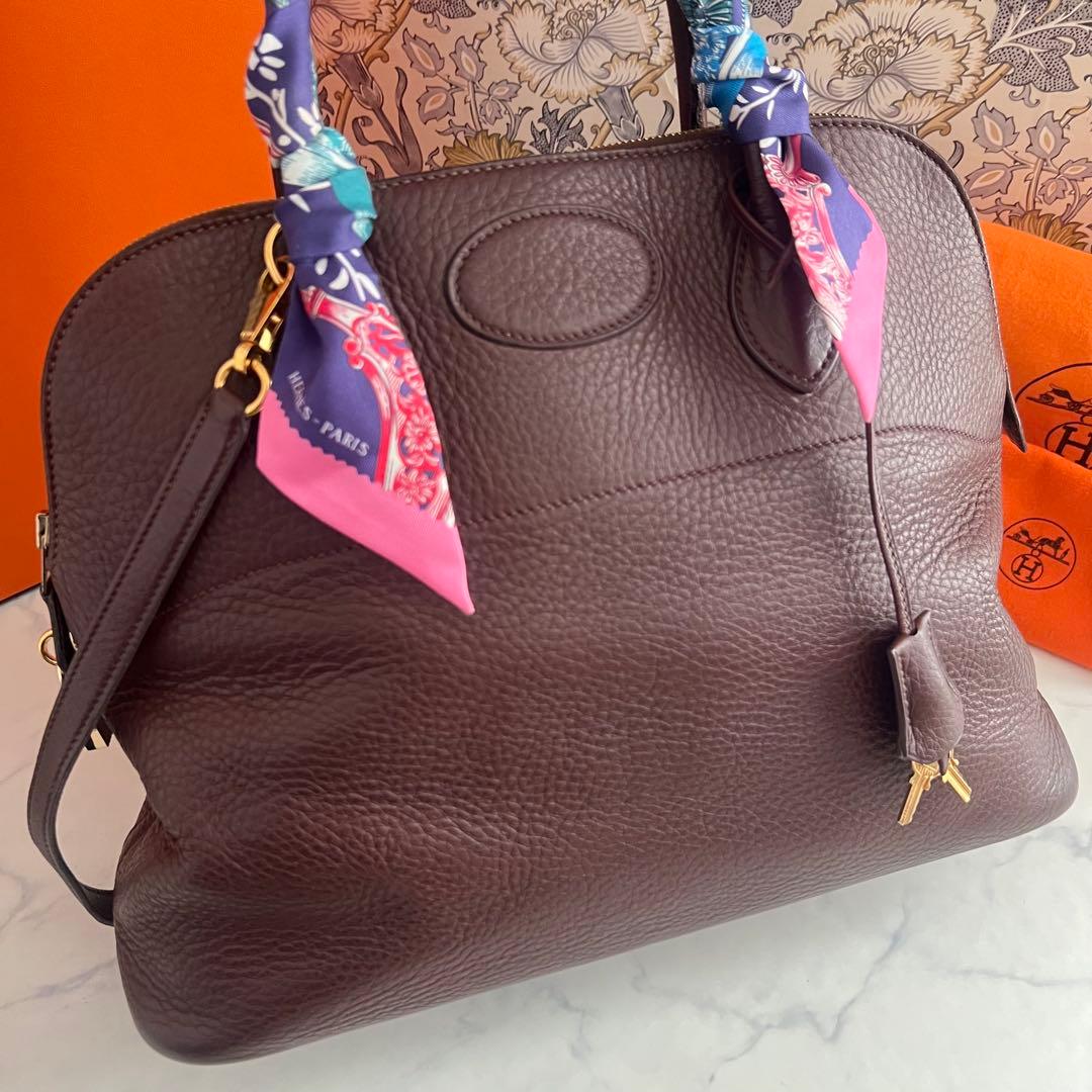 極美品 HERMES【エルメス】ボリード 35 ハンドバッグ ブラウン □F刻印