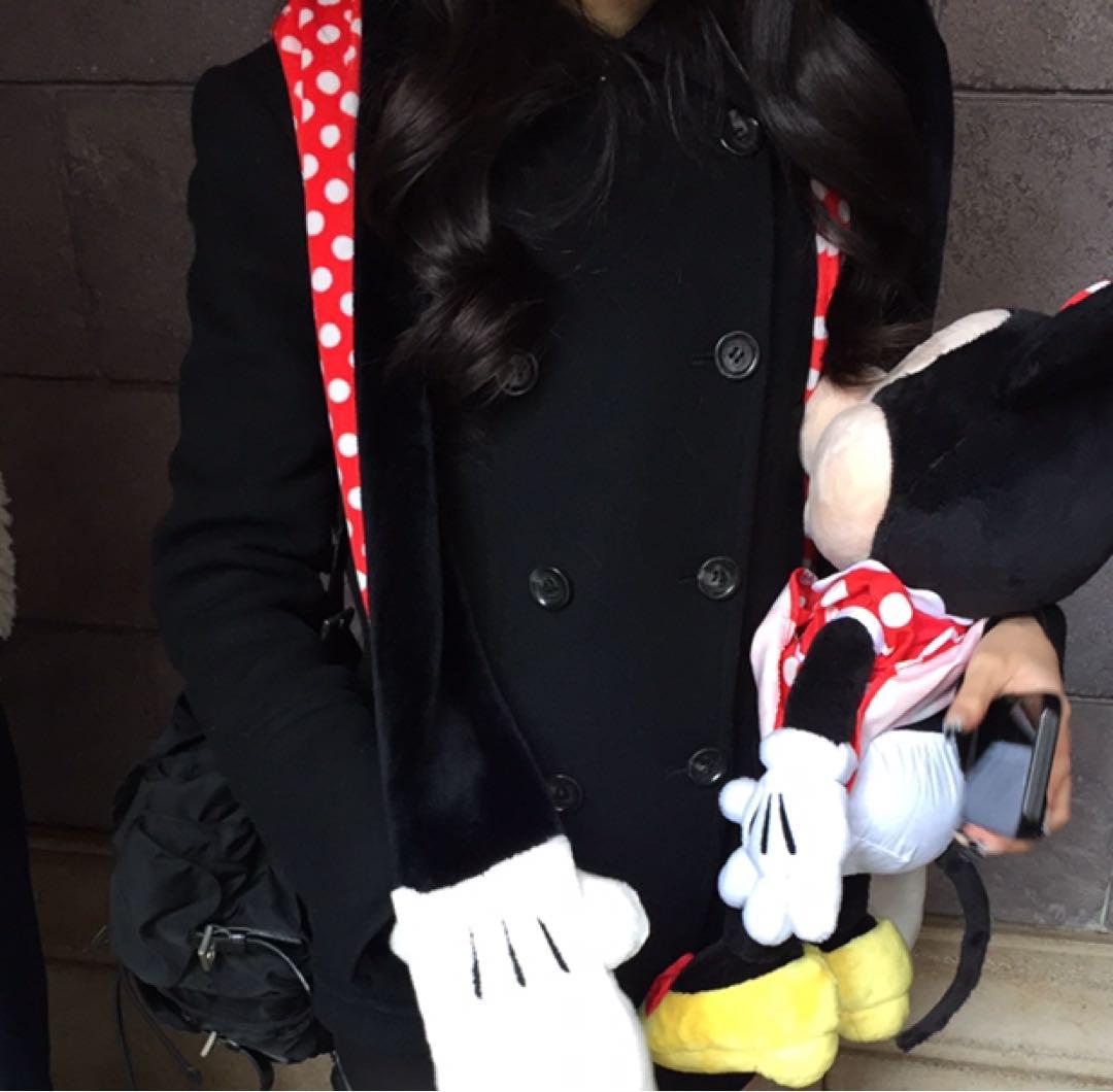 ミニーマウス マフラーキャップ