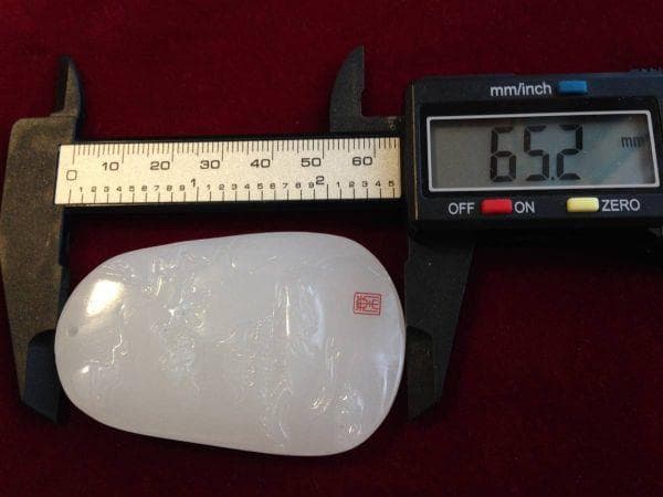 Y13)中国和田白玉精彫山水図玉牌 玉吊墜 鑑定書付き開運玉器珍品お守り本物保証